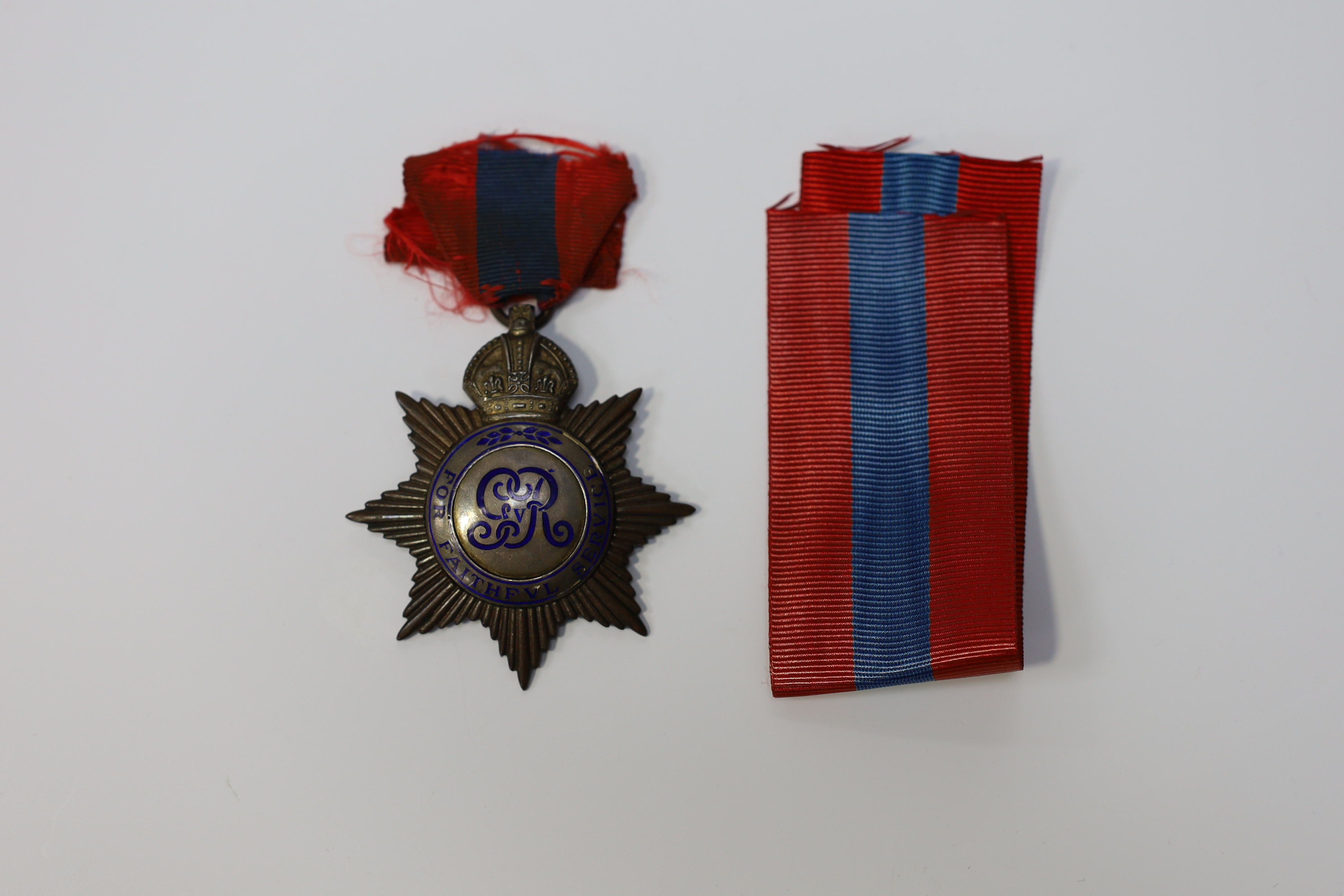 A cased George VI civil issue British Empire medal, awarded to George Watson, together with a cased George V Imperial Service Medal awarded to Richard Braid (2). Condition - fair to good